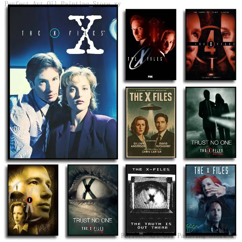 TV Series The X Files Poster Self-adhesive Art Room Entrance Restaurant Wall Decor Art Painting