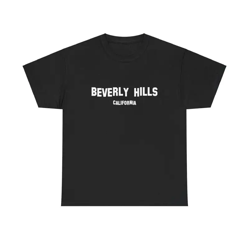 

Футболка унисекс из плотного хлопка Beverly Hills California, рубашки Cali, Rodeo Drive