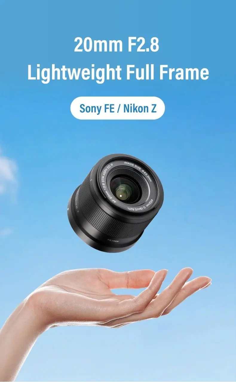 Viltrox 20mm F2.8 Autofokus Vollformat Ultra-Weitwinkelobjektiv für Sony E-Mount und Nikon Z-Mount Kameras – Detail 1