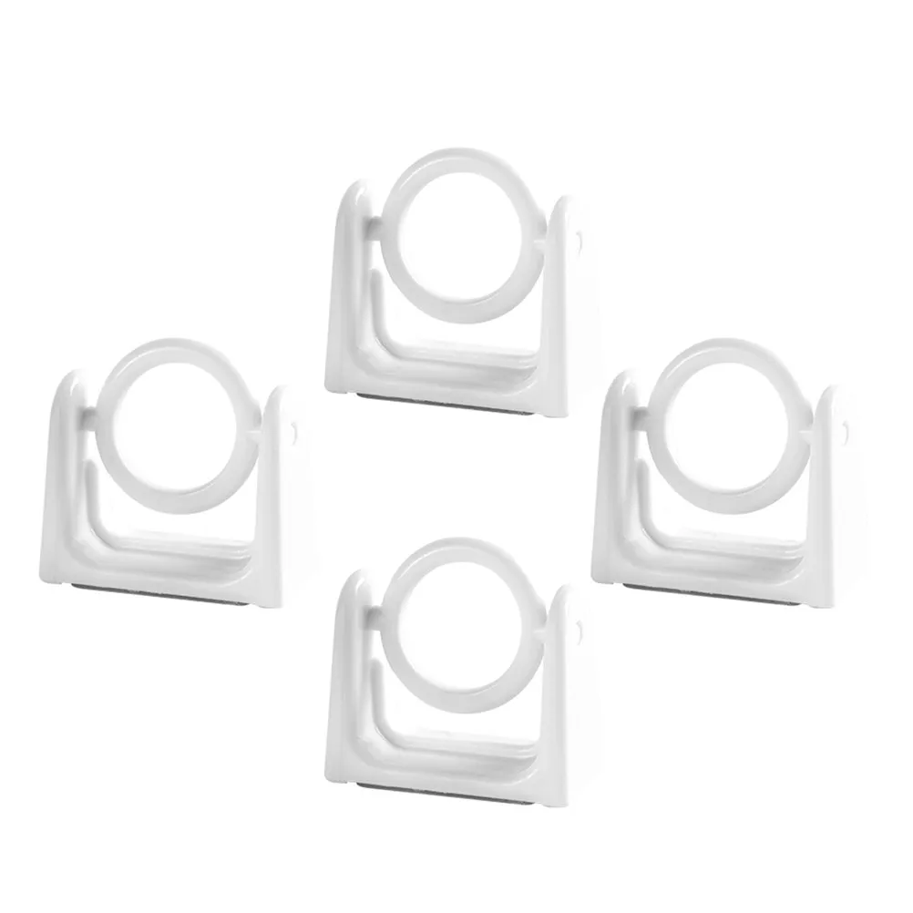 4Pcs Window Curtain Rod Holders ABS Curtain Pole Bracket Rust Resistant Wall Mount Rod Hooks Heavy Duty for Bedroom Living Room