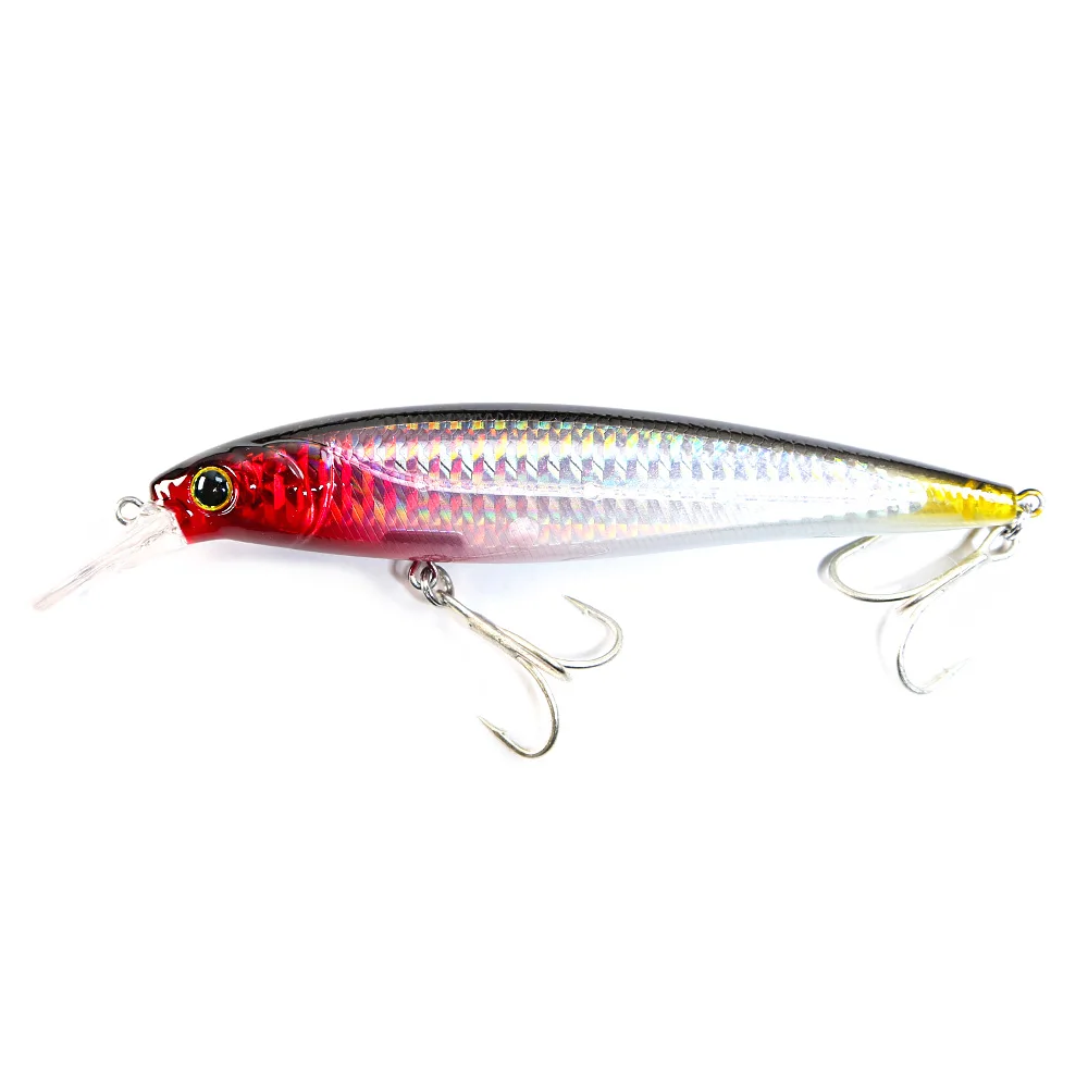 B&U Minnow Jerkbait Köder Künstlicher Köder Weitwurf Salzwasser Seebarsch Hecht Angeln Wobbler Angelgerät Haken Harter Köder
