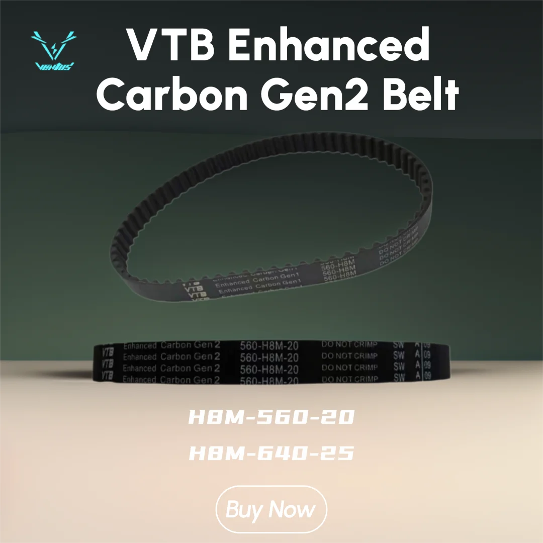 

VTB Enhanced Carbon Gen2 Belt H8M-560-20 For Surron Light Bee(Needs To Be Matched With Belt Pulley),V1, H8M-640-25 For Ultra Bee
