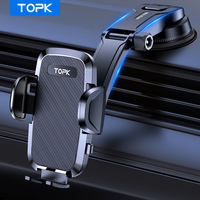 TOPK Car Phone Holder Mount , Upgraded Handsfree Stand, Phone Holder for Car Dashboard, Compatible with iPhone Samsung Android