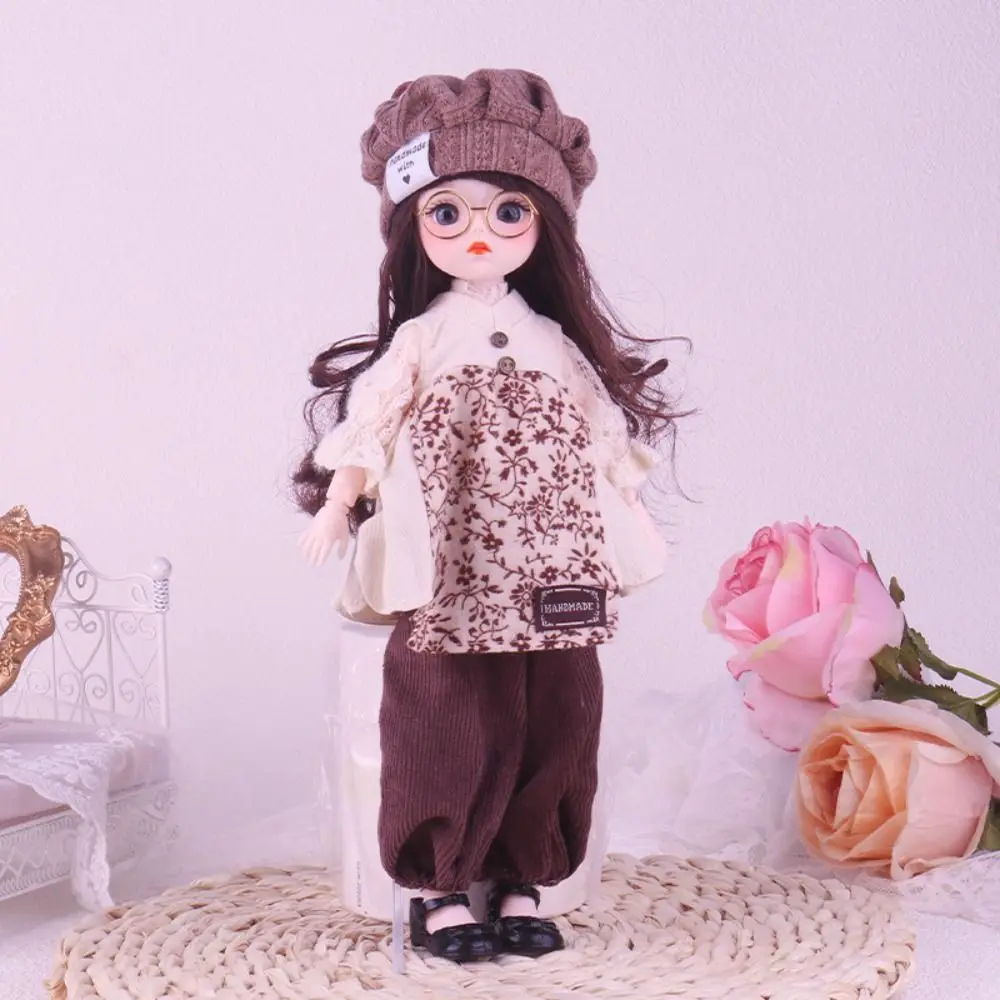 Princess Toy Beautiful 30cm Dress Up Doll Cute Toys BJD Movable Joint Doll Lace Glasses 1/6 Doll Skirt Girl