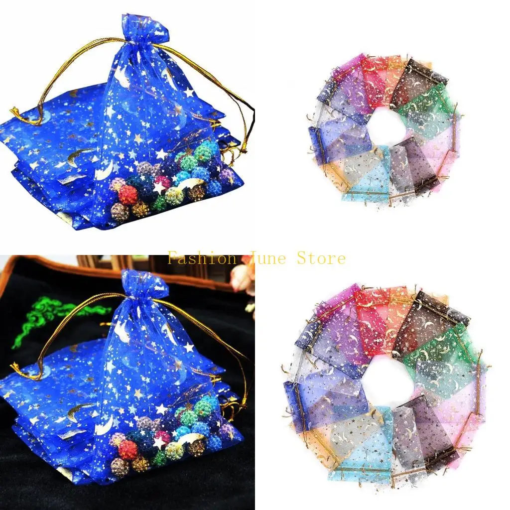N5KA 100Pcs/set Present Bags Drawstring Candy Pouches for Halloween Christmas Wedding