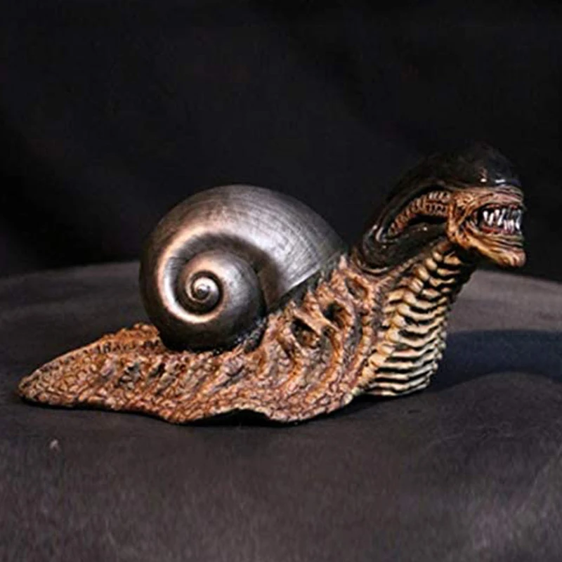 Estatua de caracol alienígenas, estatuas, modelo de muñeca, regalos de cumpleaños, adornos de resina, decoración del hogar para jardín, Patio, césped, 14*9*8 cm