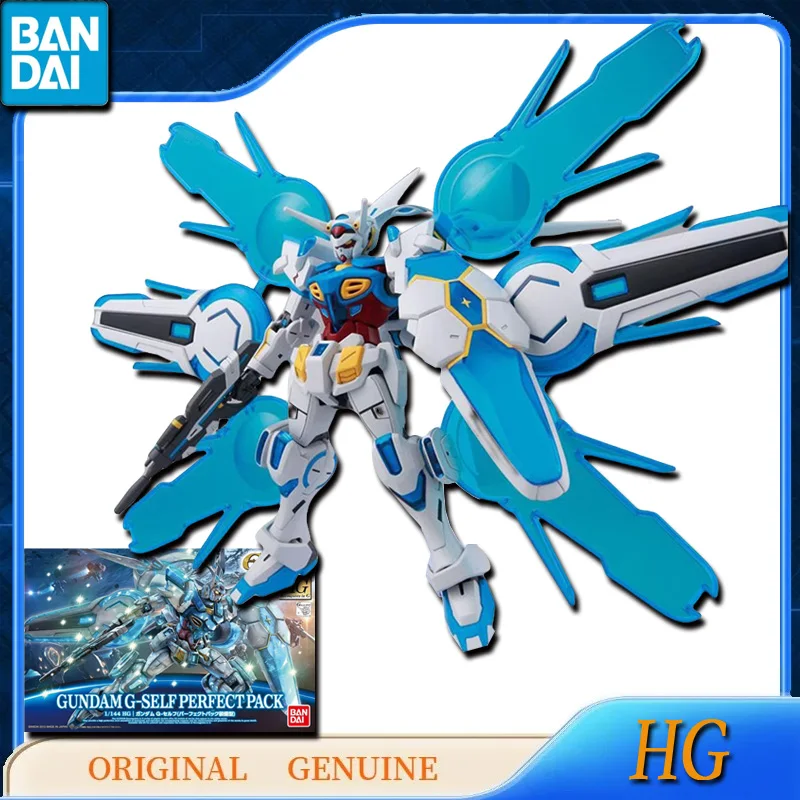 Bandai original genuíno hg 1/144 gundam G-SELF pacote perfeito anime figuras de ação brinquedos para crianças presente montagem modelo ornamentos