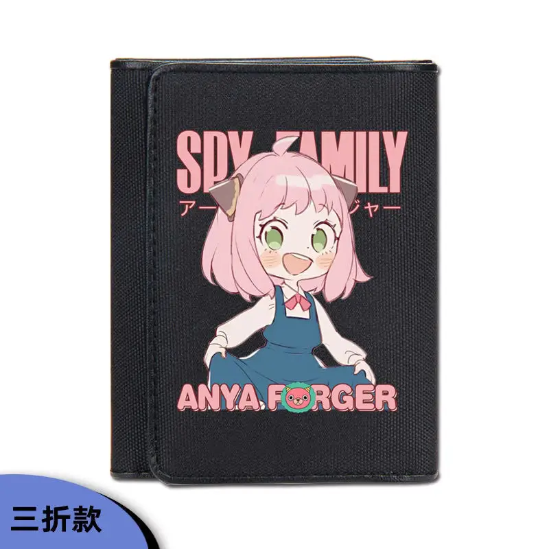 Spy X Family Merchandise Cute Cartoon Wallet Short Coin Purse Ins Aniya Anime Card Holder Anime