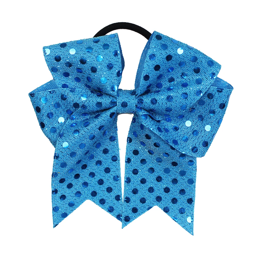 

12pcs/Lot 4" Wholesale Customized Crystal Sparkle Cheerleading Hair Bow Multi-Color Hair Accessories for School