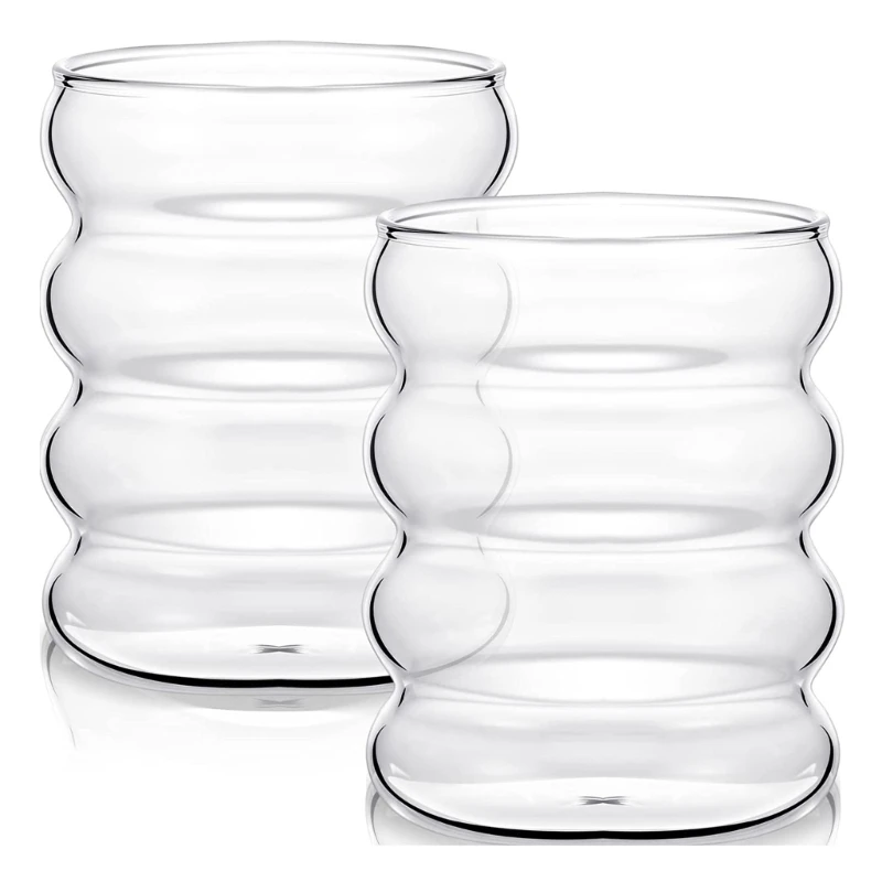 Single-Layer Glass Cup with Straw Drinking Mugs Coffee Drinkware Glasses Dropship