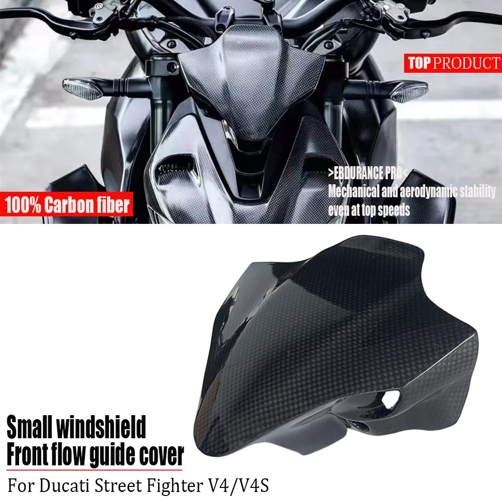 Deflettore parabrezza moto in fibra di carbonio, accessorio per Ducati Street Fighter V2 Street Fighter V4 S V4S 2018-2023