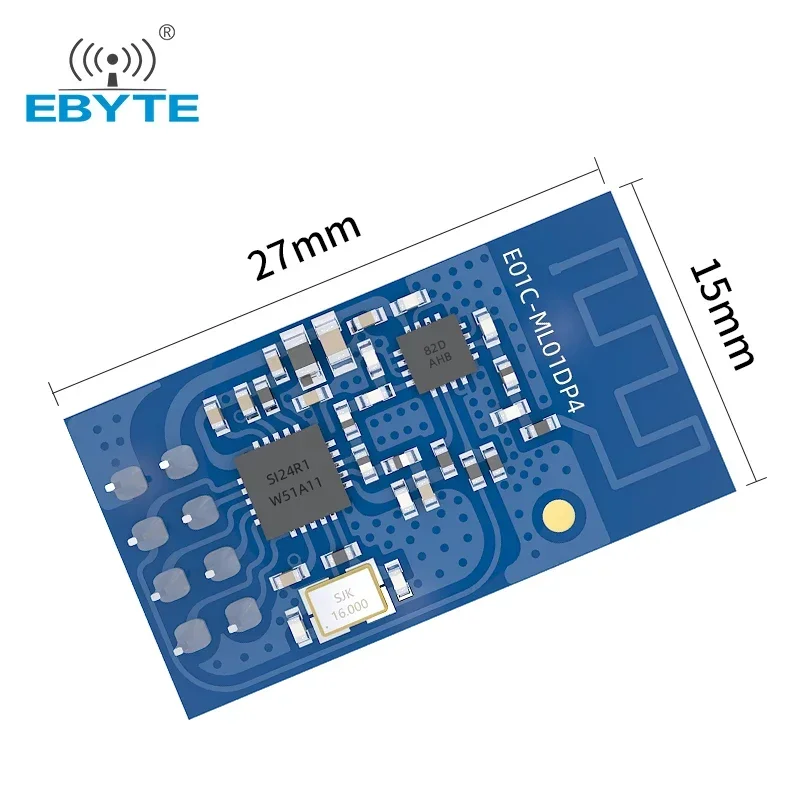 Si24R1 Wireless SPI Module 2.4GHz 20dBm Long Distance Power Enhanced Receiver EBYTE E01C-ML01DP4 PCB Antenna Wireless Module