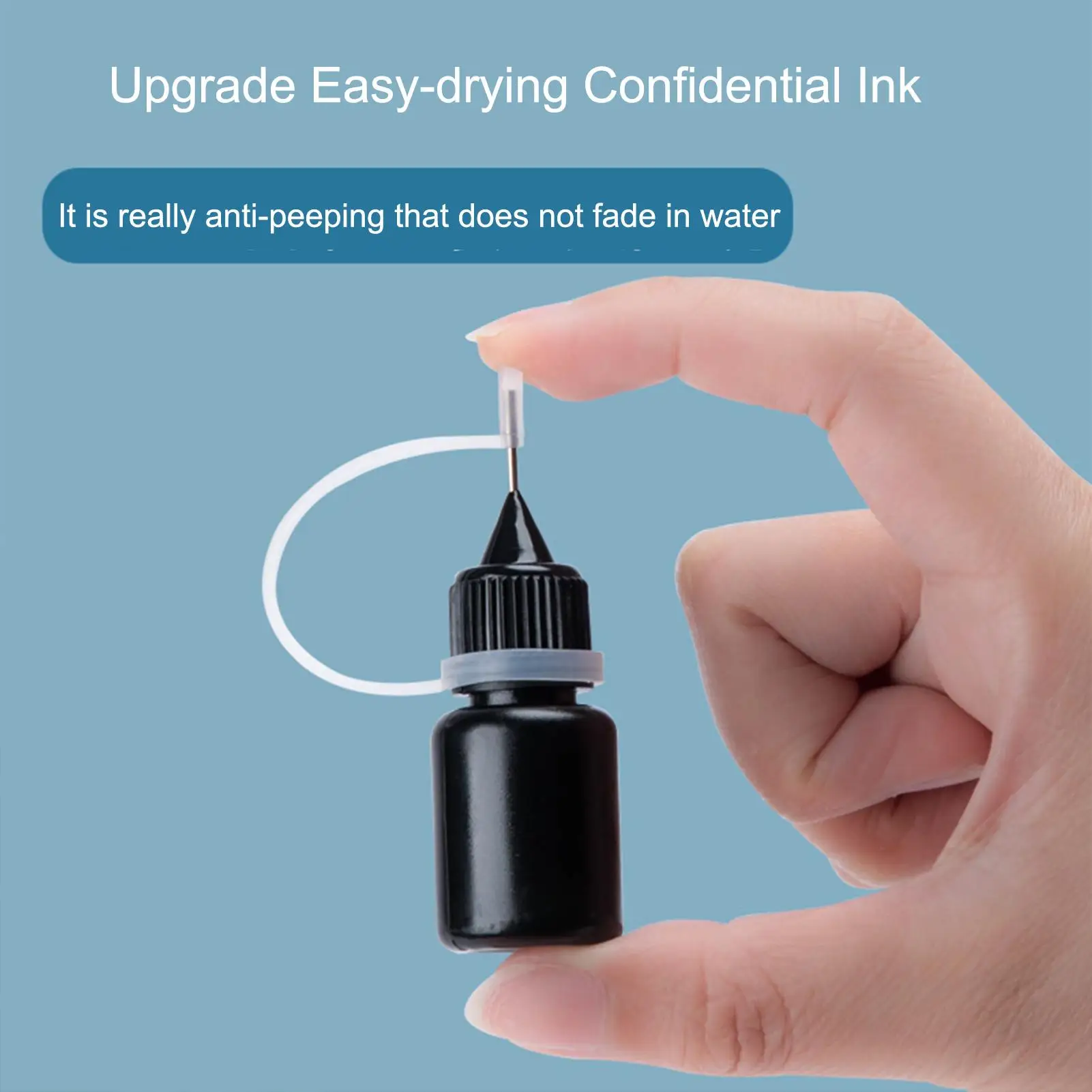 5ml Black Ink Oil Refills For Stamp Multifunctional Practical Stamp Roller Accessories Waterproof Privacy Protective Supplies