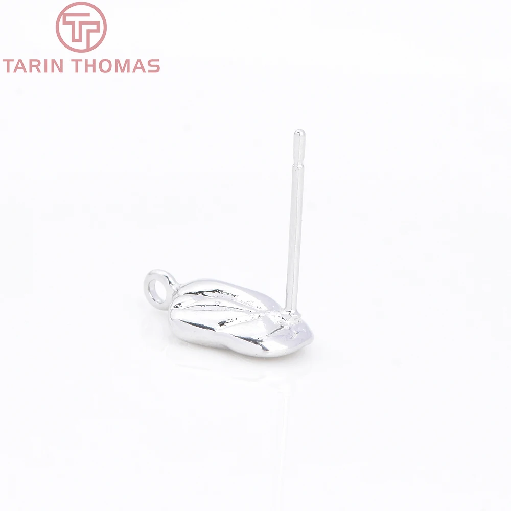 (10413) 6CPS 7.5x13 مللي متر 24K الذهب اللون النحاس غير النظامية ورقة شكل وأقراط عالية الجودة DIY بها بنفسك صنع المجوهرات النتائج #5