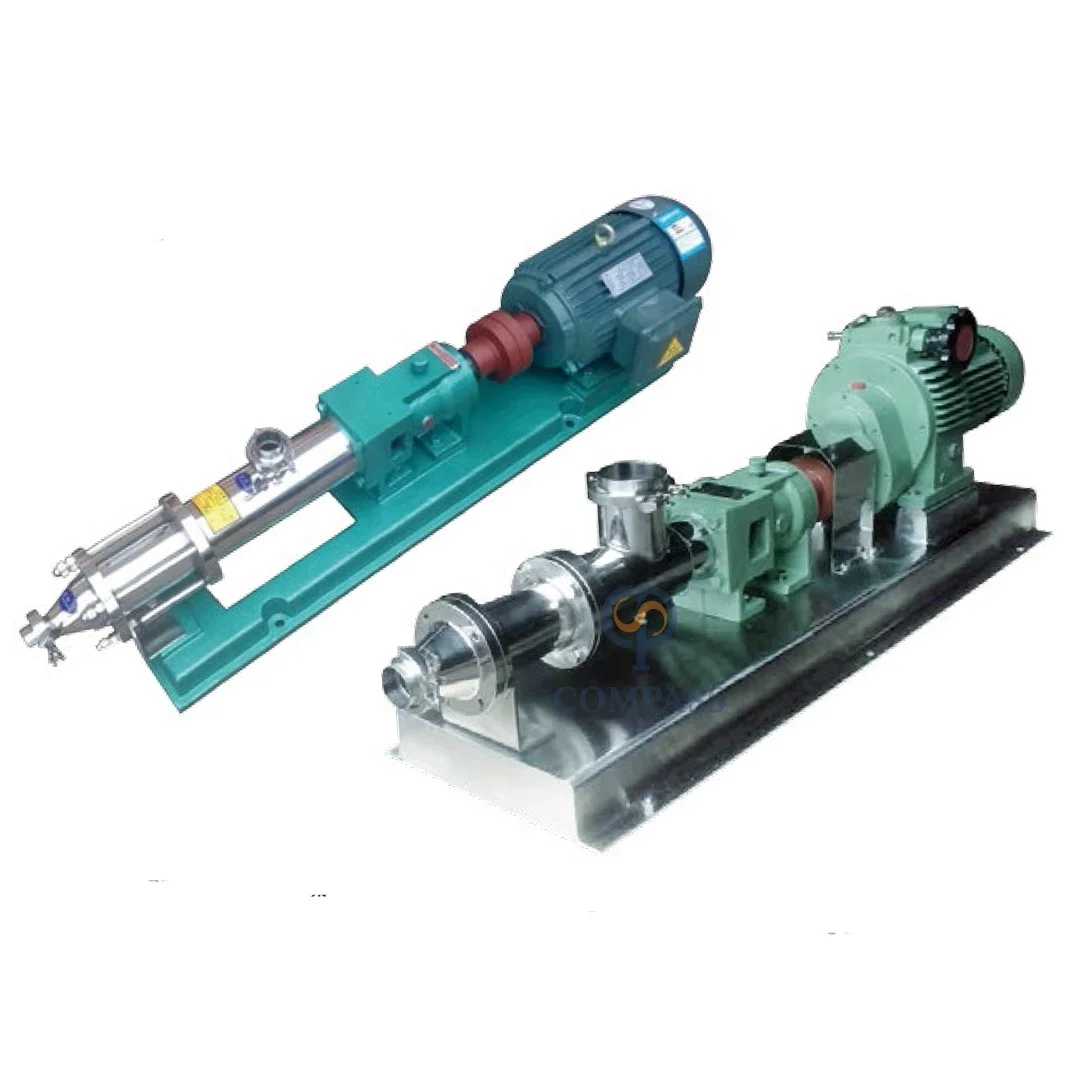 

SS316L G type sanitary stainless steel screw shaft Single Mono Screw pump for conveying high viscosity solid particles