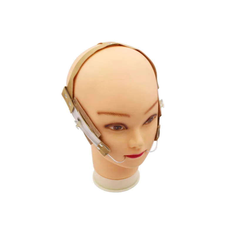 Dental Orthodontic Headgear with Safety Button Face Bow Reverse Pull Face Appliance Neck Belt