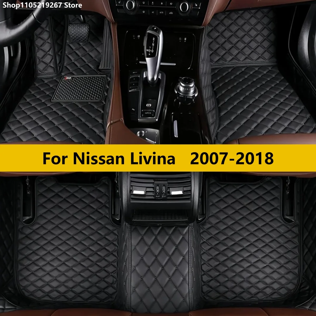 Car Floor Mats For Nissan Livina 2018 2017 2016 2015 2014 2013 2012 2011 2010 2009 2008 2007 Auto Leather Carpet Pads Foot Matts