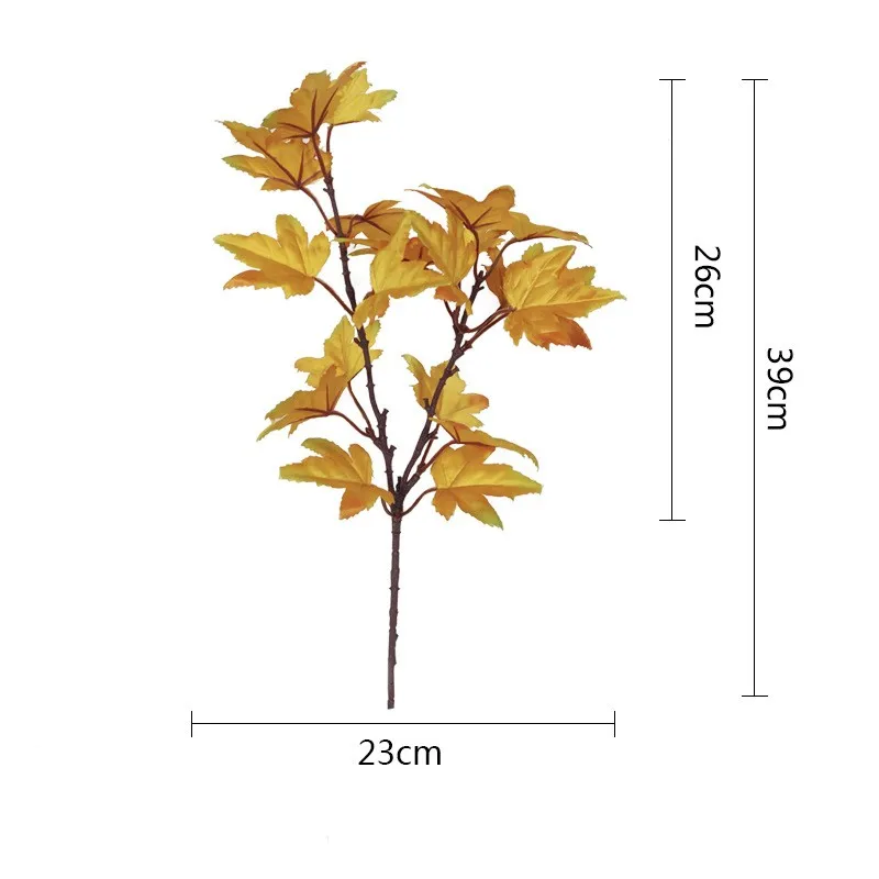 Autumn Artificial Maple Leaf Branch For Office Desk Xmas Thanksgiving Wedding Party Decor Home Restaurant Shopping Mall Decor