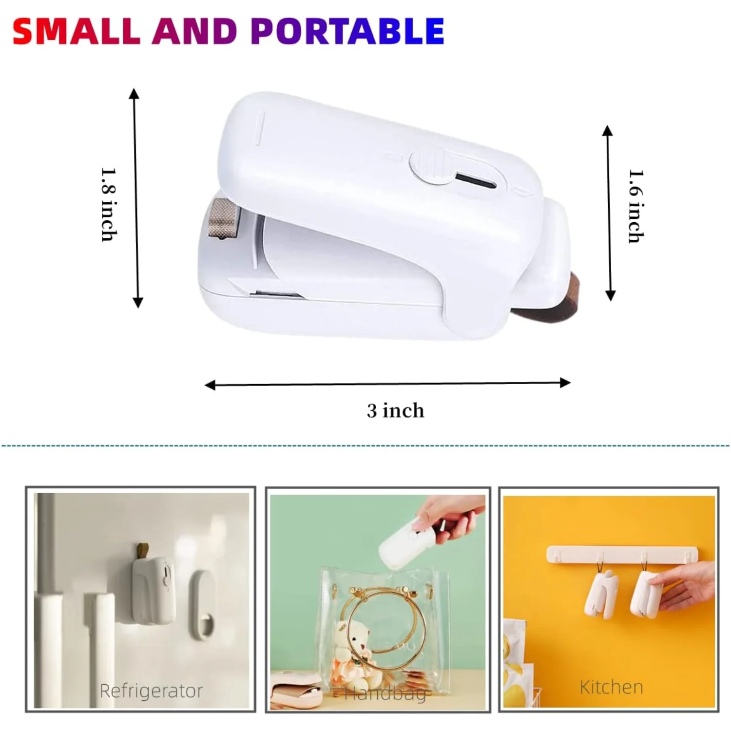 Mini Bag Sealer |   Bag Heat Vacuum Sealer | 2 IN 1 Heat Sealer and  | Food Protector | Portable Chip Bag sealer Machine for Sna