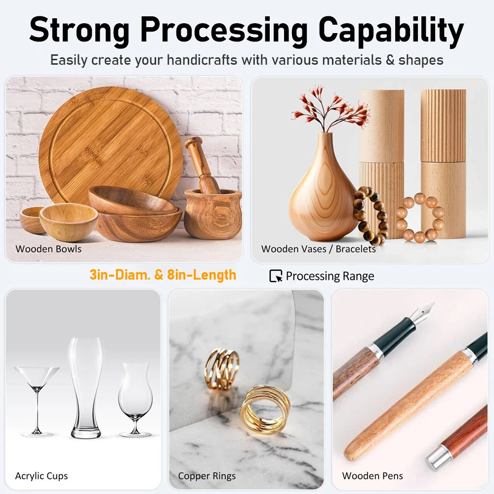Mini Benchtop Lathe 400mm 8mm Spindle 1.5-10mm Chuck Mini Metal Lathe for Woodworking Jewelry Making Bead Turning
