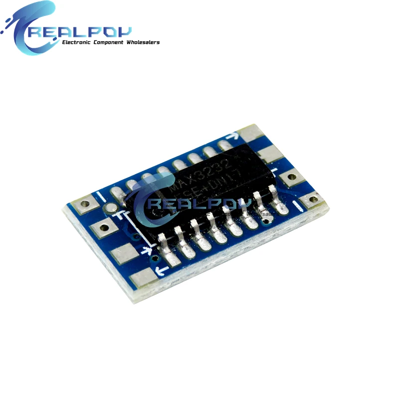 5PCS / 10PCS MAX3232 Serial Port Mini RS232 to TTL Converter Adaptor Module Board 115200bps 3V-5V MAX3232CSE Elcetrical Levels