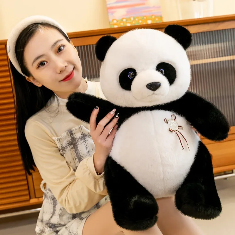 Urocza pluszowa panda, zabawka mama i dziecko Huahua, wypchana lalka, słodki prezent dla dzieci na urodziny, święta, pluszak zwierzątko.