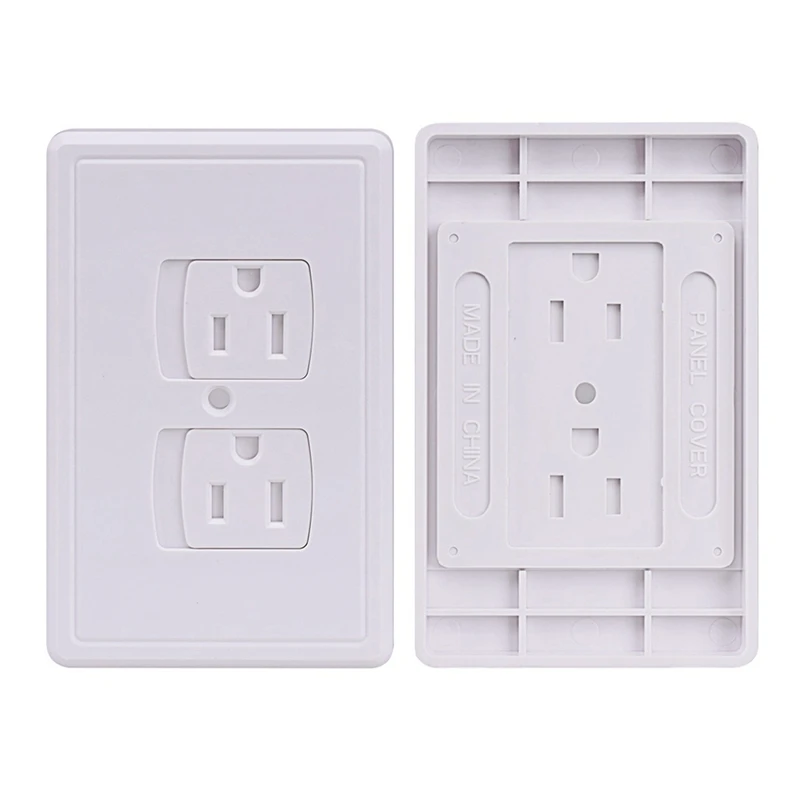 FUFU 6-Pack Safety Self-Closing Outlet Covers, Wall Socket Plate Automatic Sliding Cap Cover For Child Proofing Outlets