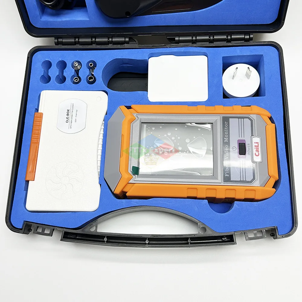 FVM-100 Inspection Fiber Video Probe Microscope Fiber Optic End Face Detector 3.5 Inch Display Screen 5pcs UPC Connector
