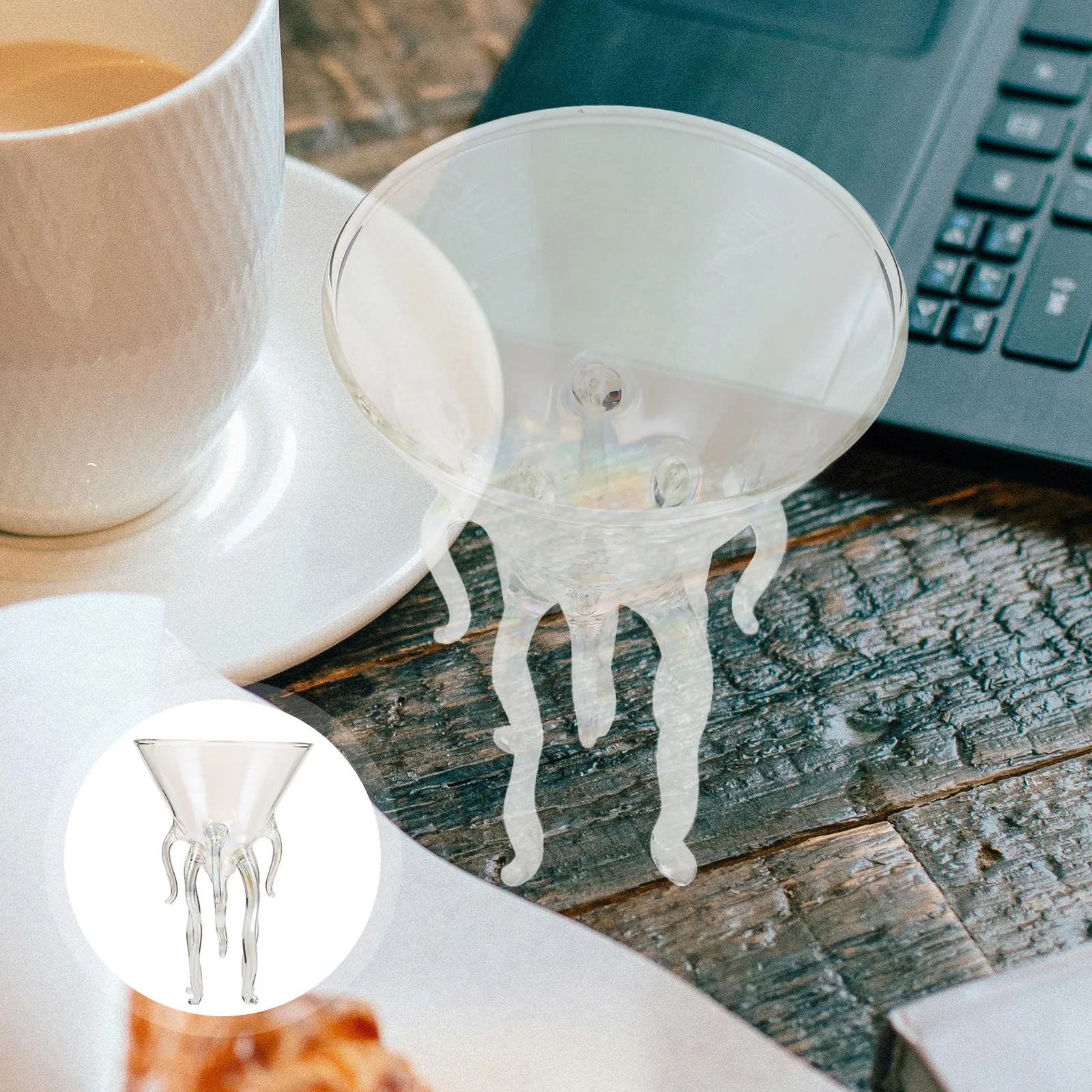 

Creative Martini Glasses Set of 1 Glass Goblet for Wine Cocktails Beer Juice Tall Stemmed Drinking Cup for Home Bar Hotel Use