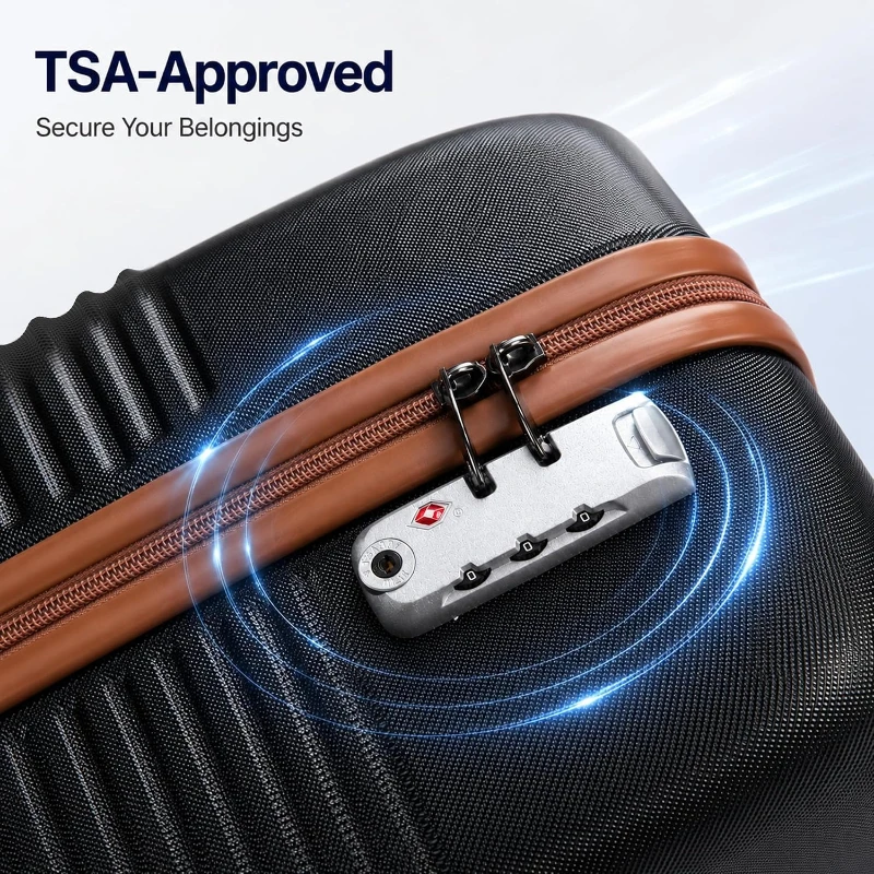 5 Piece Hardside Luggage Set A - đánh giá và giá Travel Lock Tsa Approved
