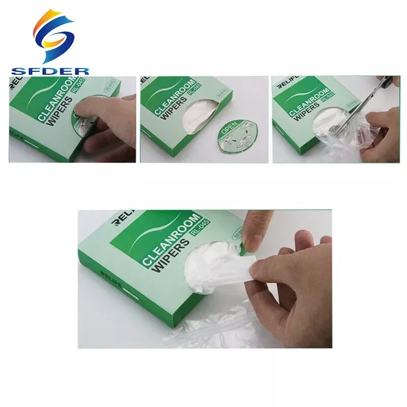 Anti-Static Relife RL-045 Cleanroom Wipers Cloth Drawing Design Vacuum Packing For Phone Screen Mainboard Clean Tool 50pcs