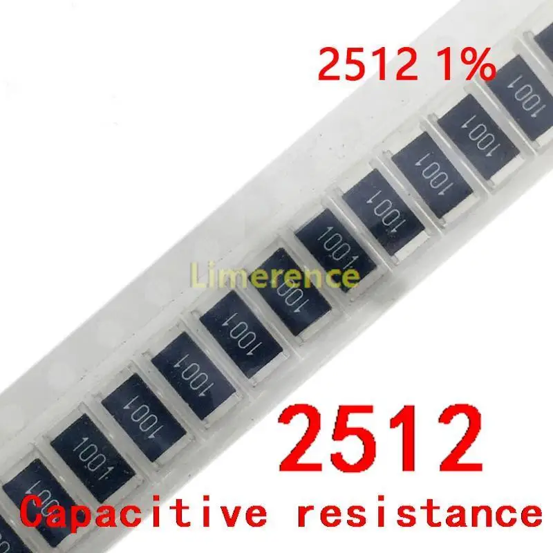 50pcs 2512 1% SMD resistor 0R ~ 10M 1W 0 1 10 100 150 220 330 ohm 1K 2.2K 10K 100K 220K 0R 1R 10R 100R 150R 220R 330R 470R 1M