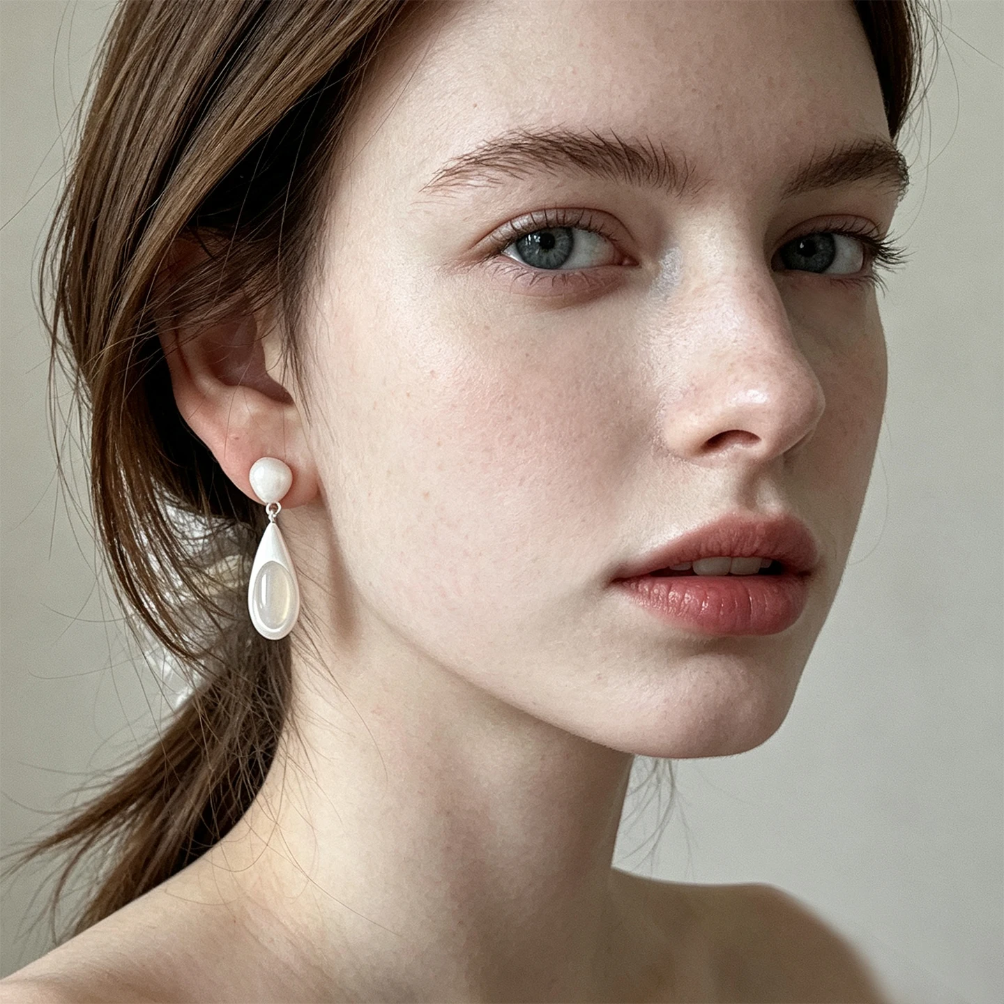 Frosted Drop Pin Earrings Fresh Refined Understated Opulence Exclusive Stylish Select Hanging Adornment for Ladies