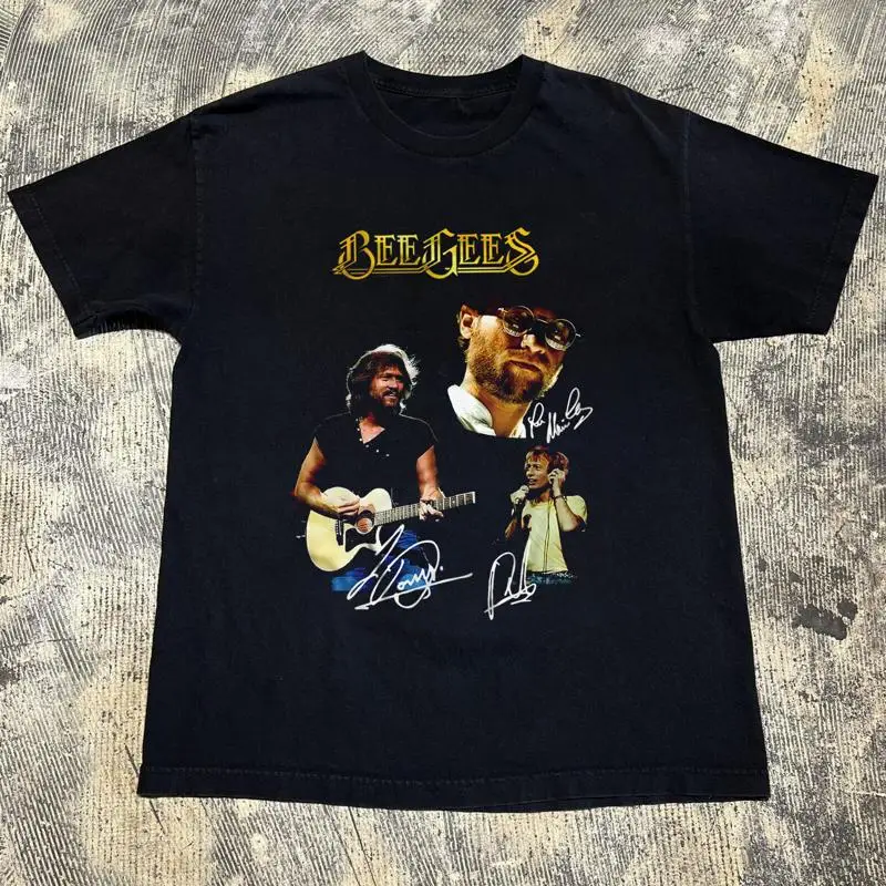 Bee Gees T Shirt Band Member Signature Black All Size Lover VC1700