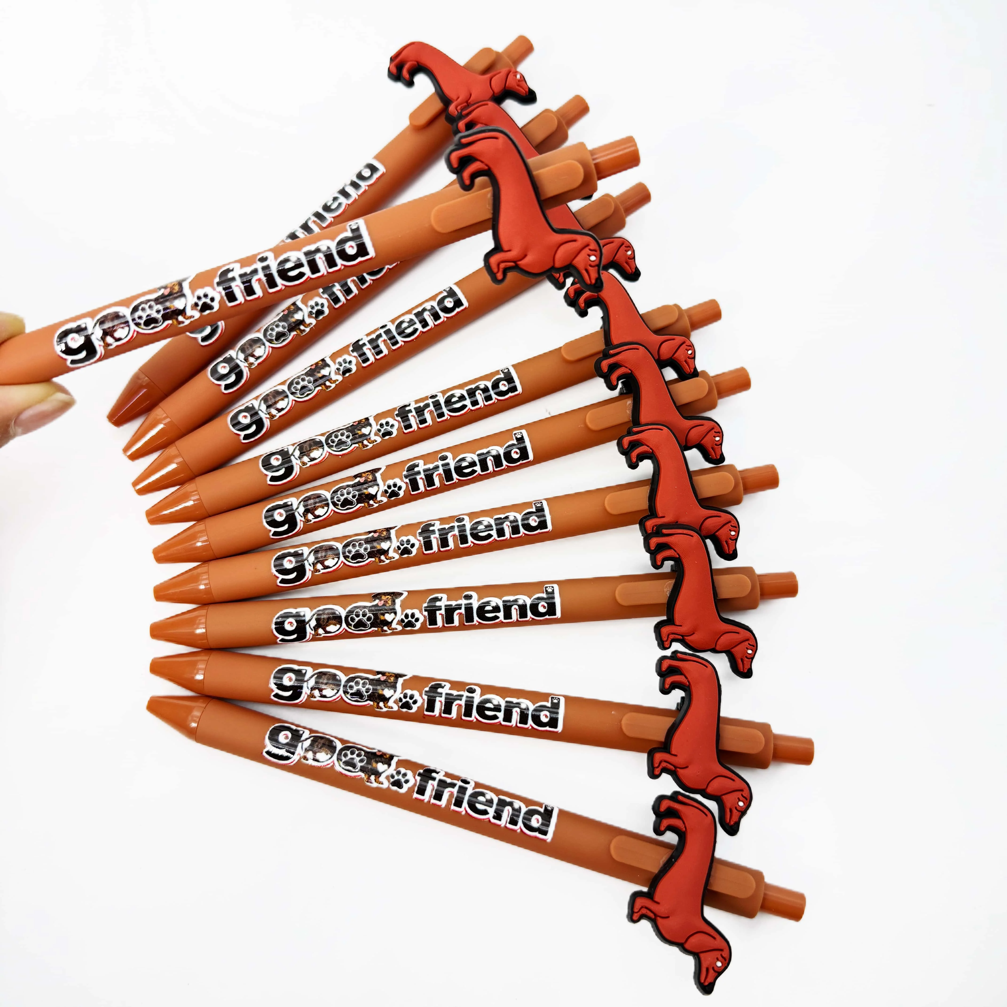 12 قطعة/24 قطعة كلب قلم حبر جاف الكلب موضوع الصحافة قلم حبر جاف طالب توقيع هدية القلم #2