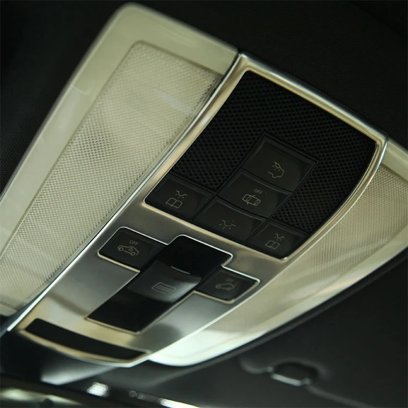 Car-Styling Interior Front Reading Light Lamp Frame Cover Trim Sticker For Mercedes Benz C Class W204 C180 C200 C260 2008-2014