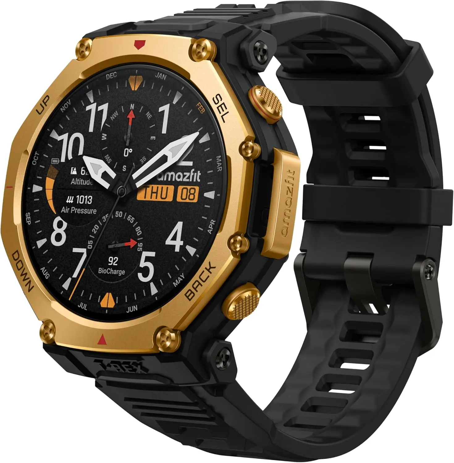 Relógio Inteligente Amazfit T-Rex 3 Pro com Display AMOLED de Safira, Bateria de 25 Dias, GPS de Dupla Banda, Mapas Offline