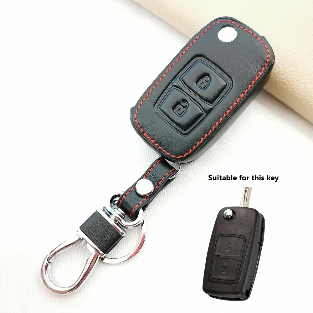 Fashion Style For Chery A5 Fulwin Tiggo E5 A1 EASTER Leather Car Key Case 2 Buttons Folding Flip Remote Key Shell Fob