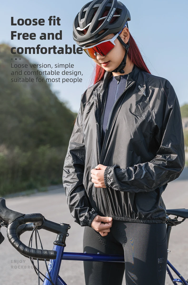 ROCKBROS Fahrradjacke, ultraleichte, atmungsaktive Nylon-Sonnenschutz-Sportbekleidung, schweißabsorbierende Oberbekleidung für Männer und Frauen, lässig. – Detail 5