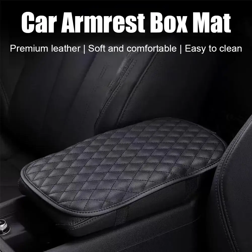 Universal Center Console Pad – Memory Foam Car Armrest Cover Protector, Soft Cushion for Interior Storage Box, Anti-Slip Scratch