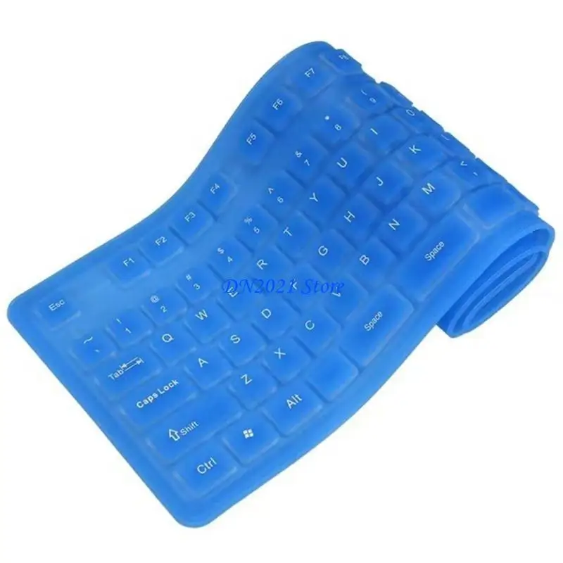 F3KE USB Wireds Silicone Keyboards, 85Keys Foldable Flexible Keyboards Gaming Keyboards