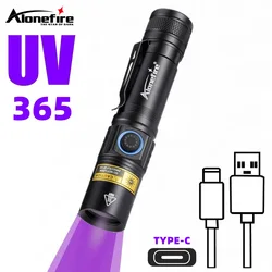 Alonefire SV38 5W şarj edilebilir 365nm ultraviyole Blacklight dedektörü UV el feneri Pet köpek kedi idrar tespit