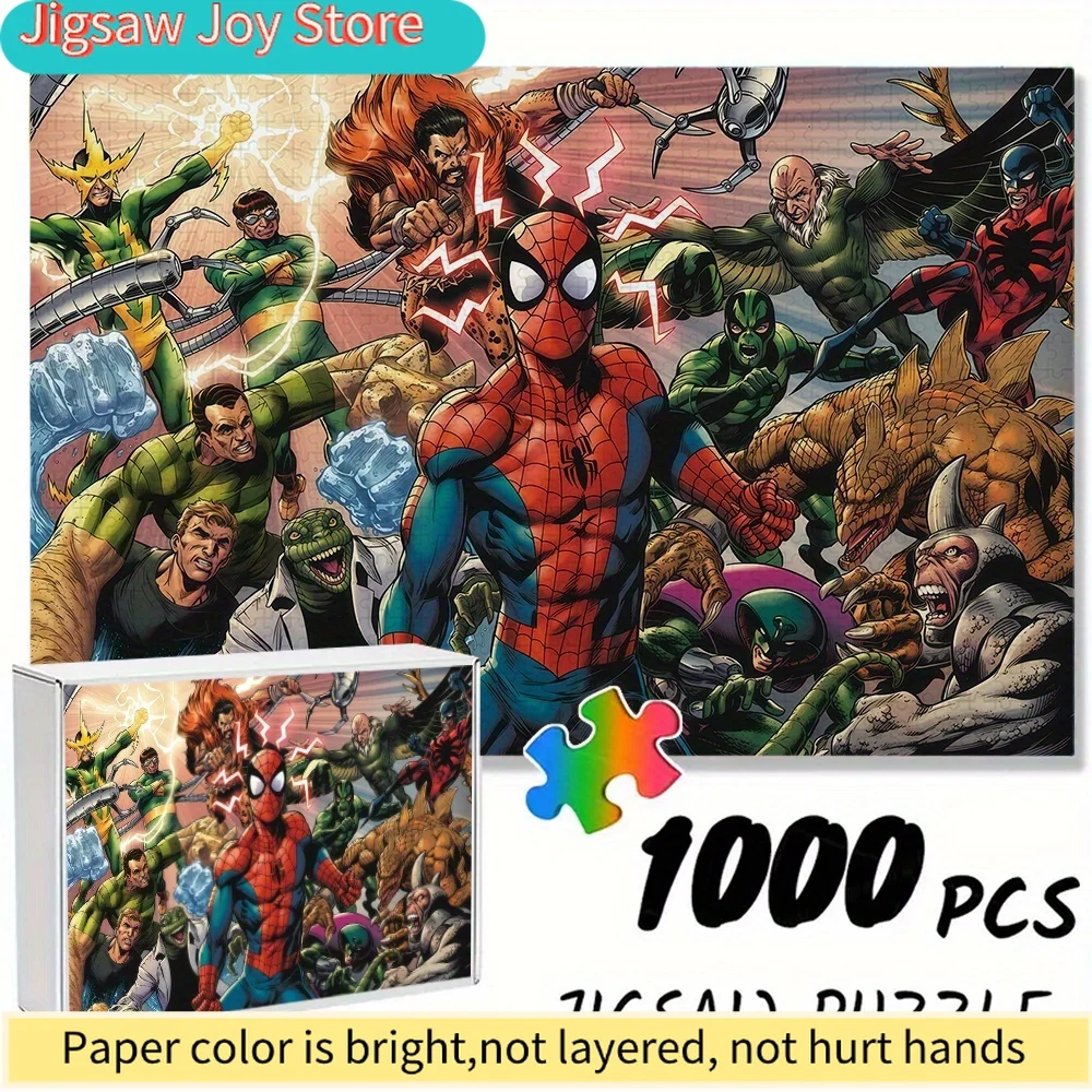 

Пазл Marvel Spider-Man vs. Villains - 74,93x50,04 см, прочный пазл из плотной бумаги, динамичная сцена с захватывающими эффектами