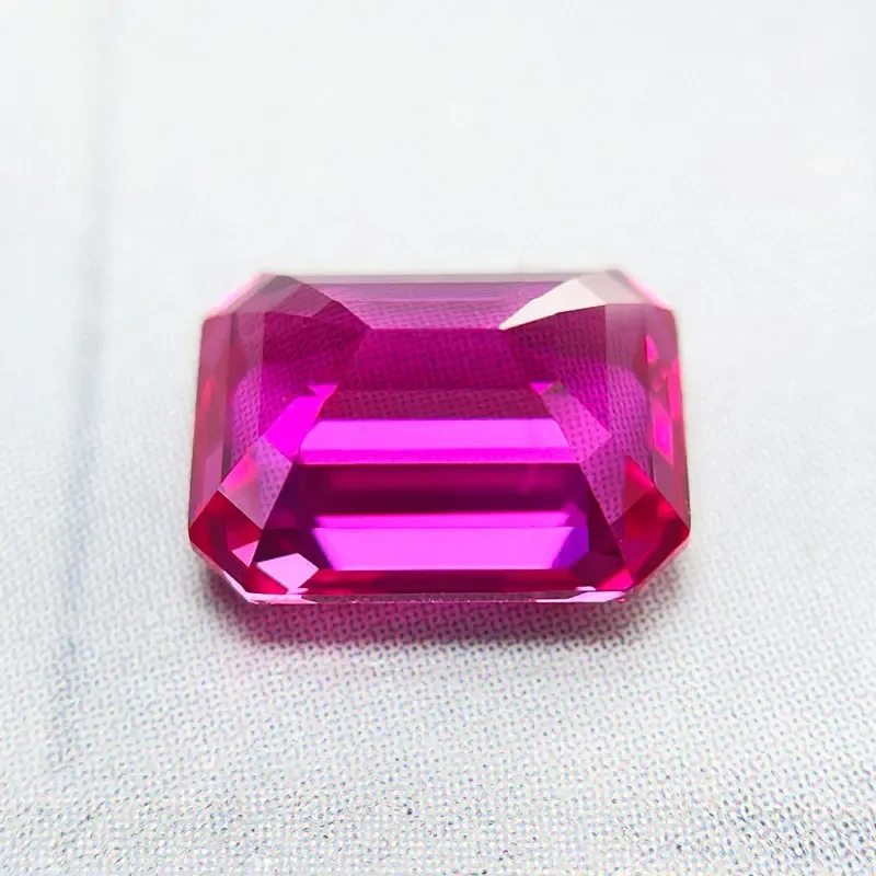 

Top Lab Grown Sapphire Wholesale Emerald Cut Natural Hot Pink Color VVS1 DIY Main Materials with Certific