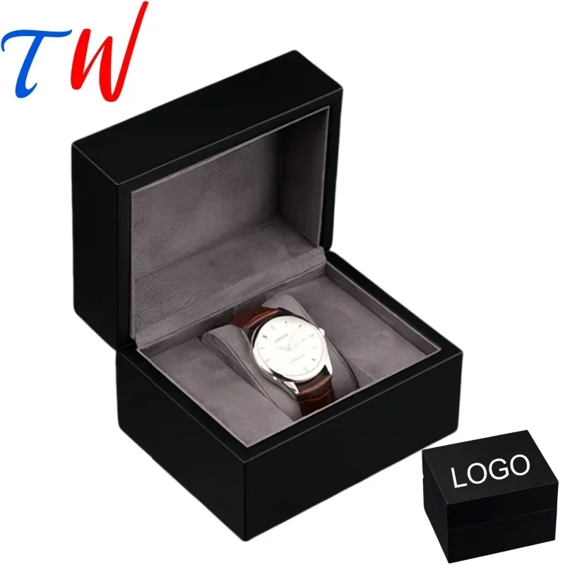 

Matte Wooden Lacquer Exquisite Customizable Logo Watch Storage Box High Suede Interior Watch Organizer Business Packaging OEM