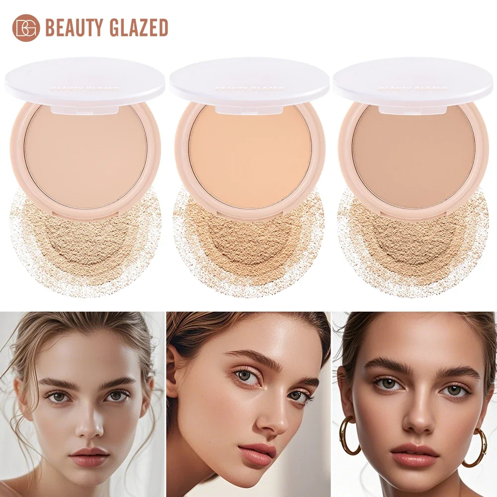 BEAUTY GLAZED 3 Color Soft Focus Powder,Long Lasting Waterproof Matte Oil Flawless Control Loose Powder Face Makeup