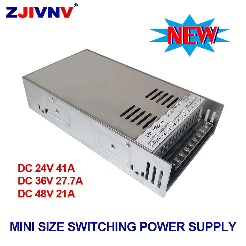 1000W AC-DC Switch Power Supply Mini Size DC Voltage 24V 36V 48V Transformer Power LED lighting Adapter SMPS LD1-1000