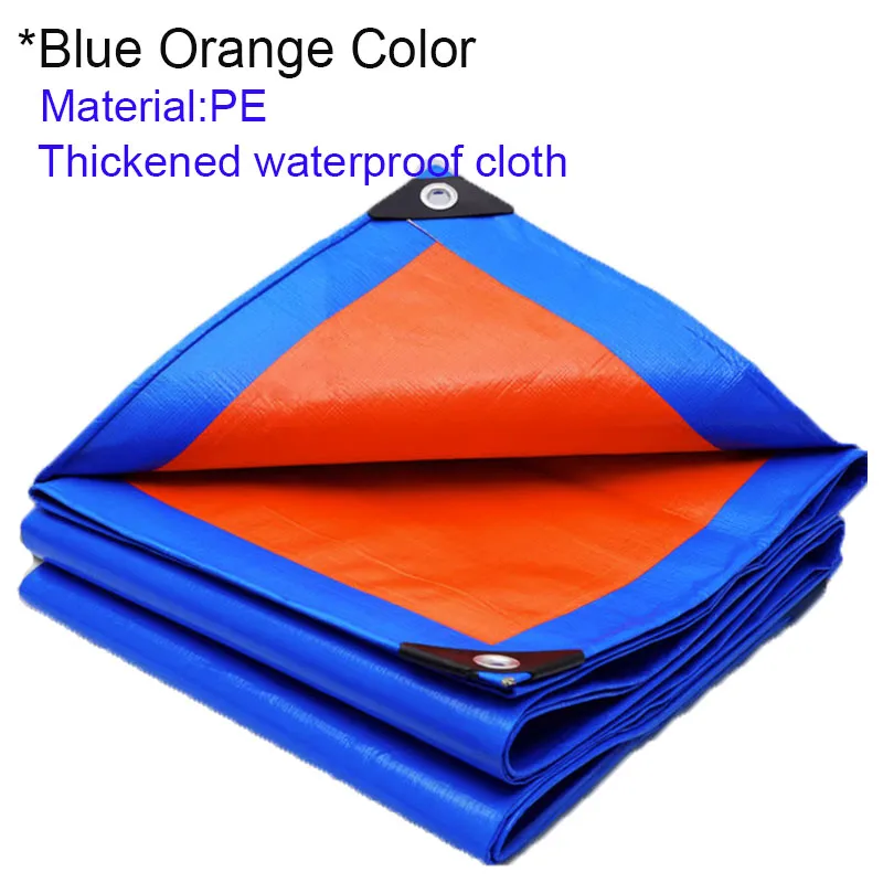 Blue Orange Thickened Waterproof Cloth Sunscreen Heat Insulation Cold-resistant Durable Tightly Organized