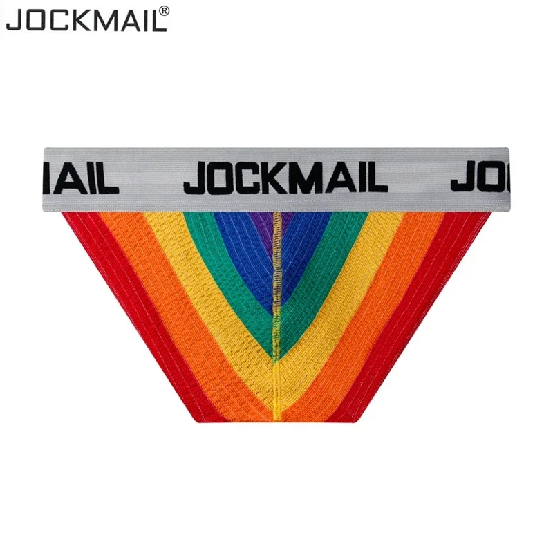 JOCKMAIL Men\'s Briefs Bikini Jock Strap Sexy Men Underwear Slip Cueca Gay Underpants Male Panties Mesh Pouch Low Rise Breathable