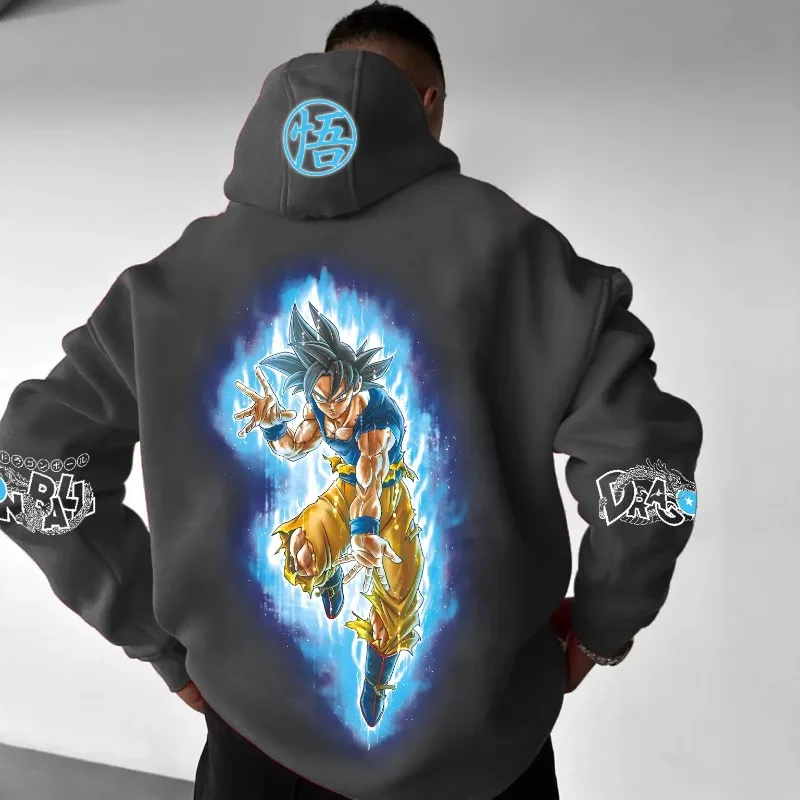 

Dragoon Ball 2025 Autumn and Winter Men's Oversized Hoodie Anime Son Goku Printed Street Wear Casual Daily Wear Fan Version Top